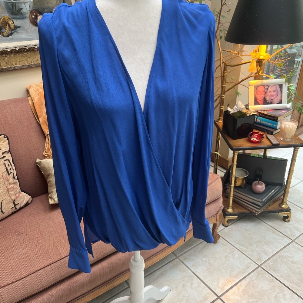 Fifteen Twenty Blue Wrap Blouse